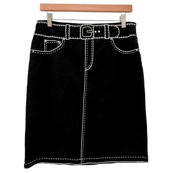 Metro 6 by Nina Leonard cartoon print skirt - Picture 1 of 11